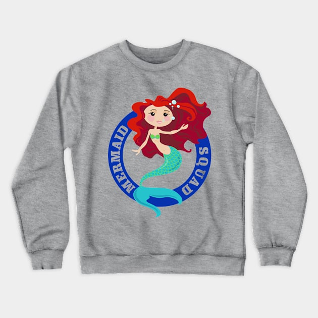 Mermaid Squad Crewneck Sweatshirt by DavesTees